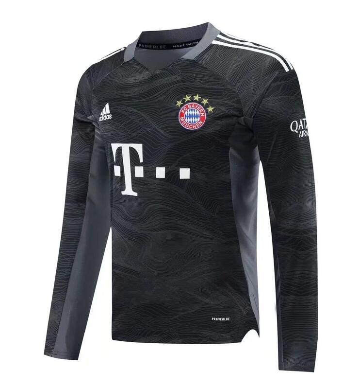 2021/22 Bayern Munich Black Long Sleeve Gaolkeeper Soccer Jersey Shirt